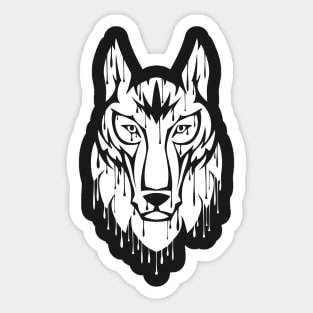 Dripping Wolf Sticker